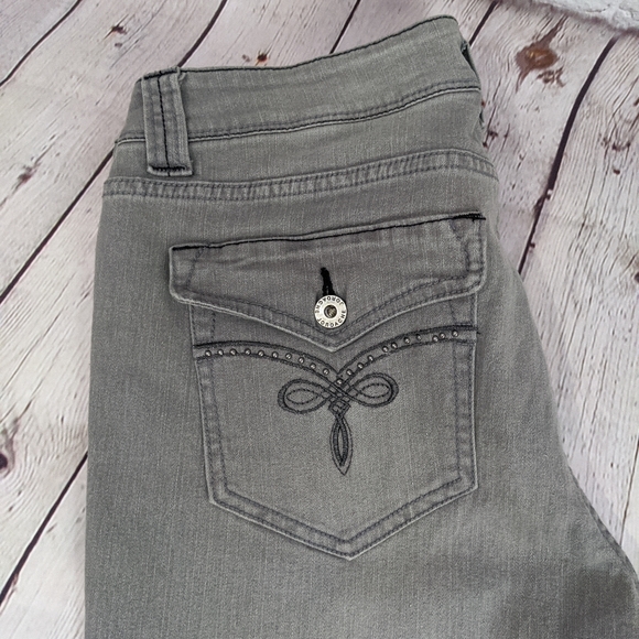 Jordache Boot cut Gray Denim Jeans size 10 - Picture 2 of 6